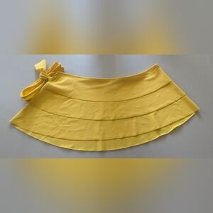 Love! surf Love! Yellow 3 Tier Ruffle Cover Up Swim Skirt Sz Small. Like New!